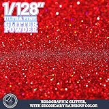 LEOBRO Holographic Glitter 180G Red Ultra Fine 1/128 Inch for Resin Nails Art view 3