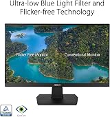 ASUS VA247HE 23.8" Full HD 75Hz Adaptive-Sync Eye Care Monitor Frameless Wall view 4