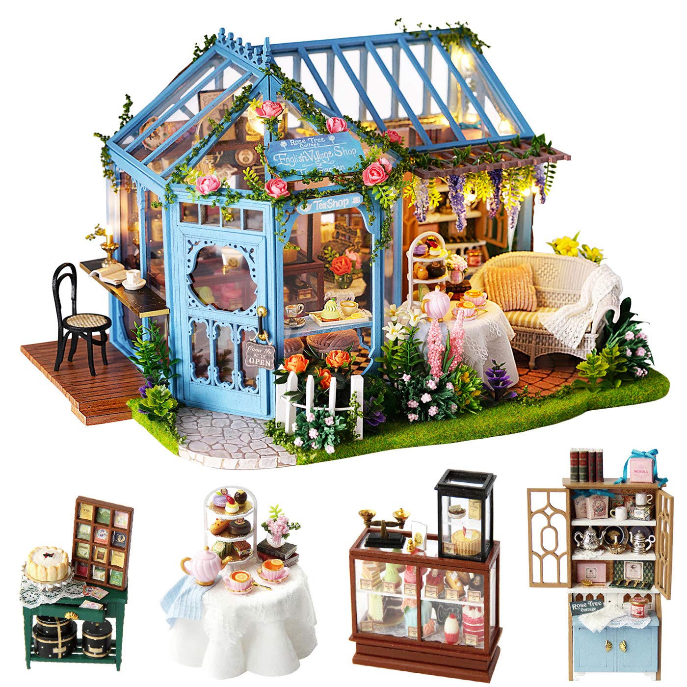 Buy SPILAY Dollhouse Miniature with Furniture,DIY Dollhouse Kit Plus
