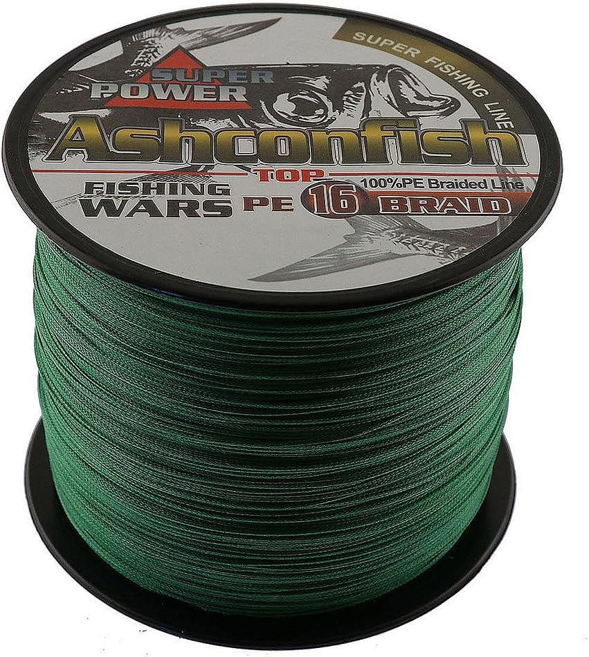 Ashconfish Hollow Core Braid Fishing Line - 16 Strands Multifilament Super Power Fishing Wire 500M/547Yards 20LB - 500LB