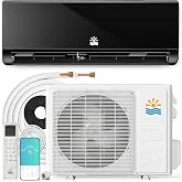 Rellytech Mini Split AC/Heating System 12000 BTU Heat Pump, 20 SEER2 Black | Quiet Operation, Ductless, Pre-charged, Energy Efficient Inverter, WiFi Control, 115V, Cools up to 750sq.ft, AHRI Certified