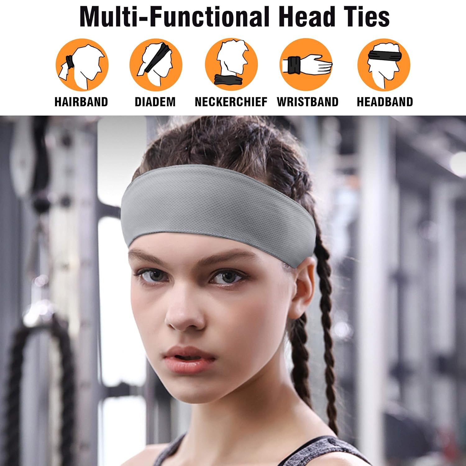 1pack Black Sports Headbands Bulk Pirate Bandana Head Scarf Sports
