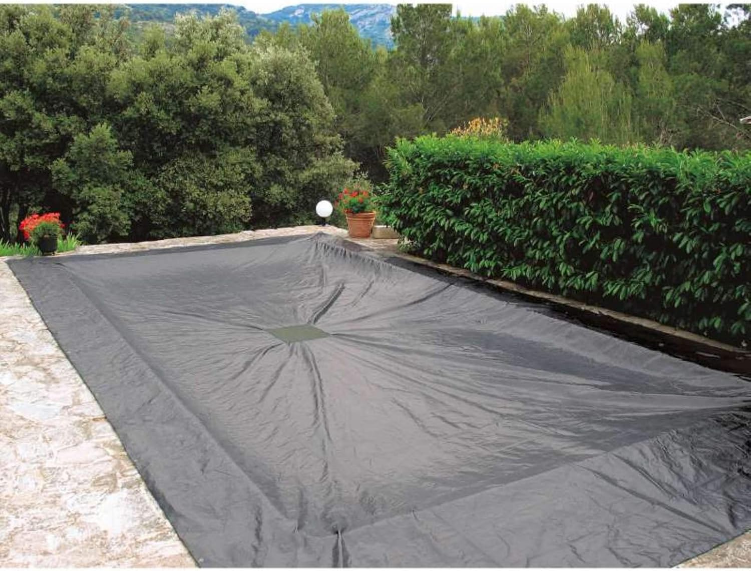 WERKA PRO Protective Tarpaulin 140 g/m² for Rectangular Swimming Pools 8 x 14 m, navy, 1400 x 800 cm (Rectangular)