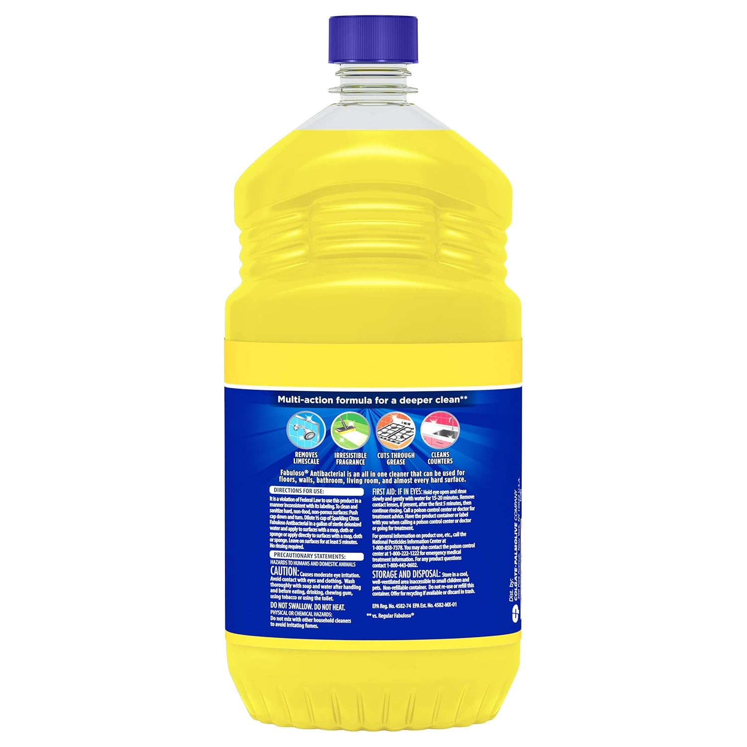 Fabuloso Antibacterial All Purpose Cleaner, Floor Cleaner, Kitchen Clean, Bathroom Cleaner, Sparkling Citrus - 288oz Total (48oz | Case of 6): Industrial & Scientific