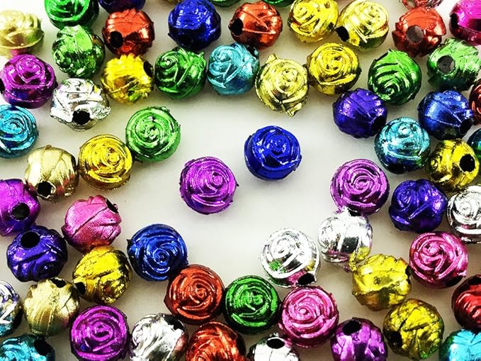 Amazon ノーブランド品 ビーズ 薔薇 100個 6mm フラワー ロンデル アンティーク 調 バラ ビーズ 花 チャーム カラフル アクセサリーパーツ Ap0413 ビーズ ストーン 通販