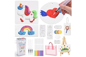 SHXYKZ 95 Pcs Magic Foam Texture Painting Kit, 3D Puffy Paint Kit Including 46 Pcs Magic Foam Paper, 24 Colors Dual-tip Marker Pen, DIY Creative Craft Set for Kids, Ideal Gifts for Boys and Girls