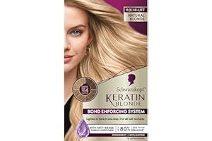 Schwarzkopf Keratin Blonde Hair Dye, 11.0 Natural Blonde, Professional Quality Hi-Lift Permanent Hair Color, Bond Enforcing System Helps Prevent Breakage* Pre-Color Serum & Purple Conditioner Included