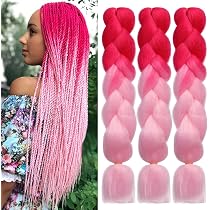 Amazon.com : HAIRCUBE Ombre Braiding Hair 24 Inch 3 Packs Pre ...