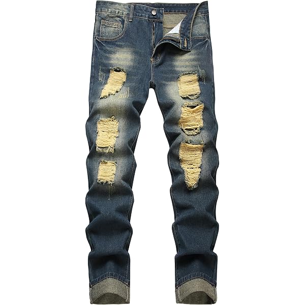RXXKKK Men's Classic Zipper Biker Regular Fit Flex Jean (28, 0003
