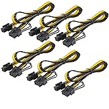 HQRP 6-Pack PCI-e PCIE Power Cable Compatible with