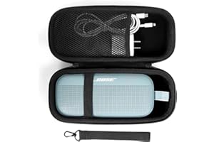 SnawikiBag Hard Travel Speaker Case for Bose SoundLink Flex Speaker,For Anker Soundcore Motion 300 Wireless Hi-Res Portable Speaker,Waterproof and Drop-Proof, Box Only (Black)…