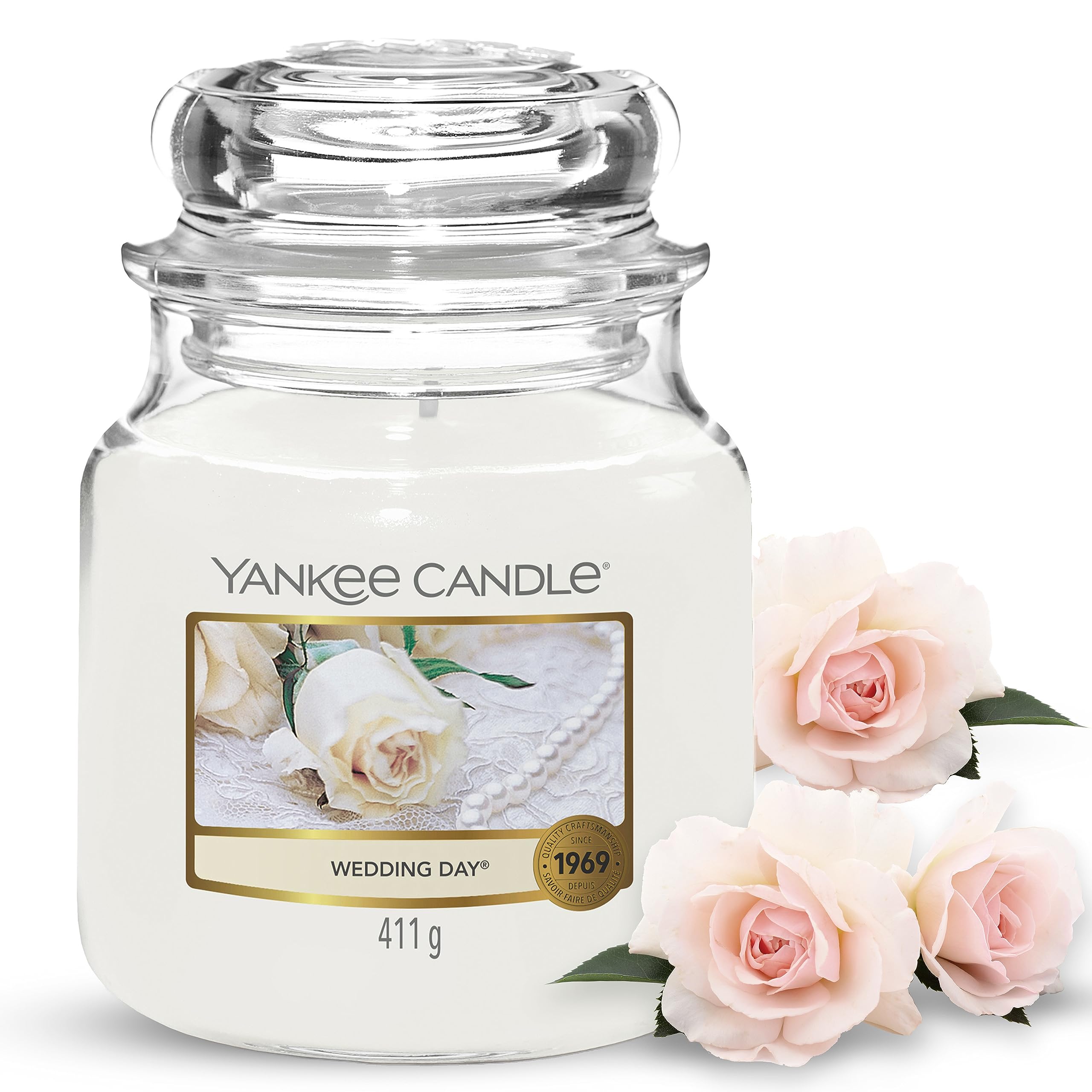 Yankee Candle Scented Candle | Wedding Day Medium Jar Candle| Long Burning Candles: up to 75 Hours | Gifts for Women — image 1