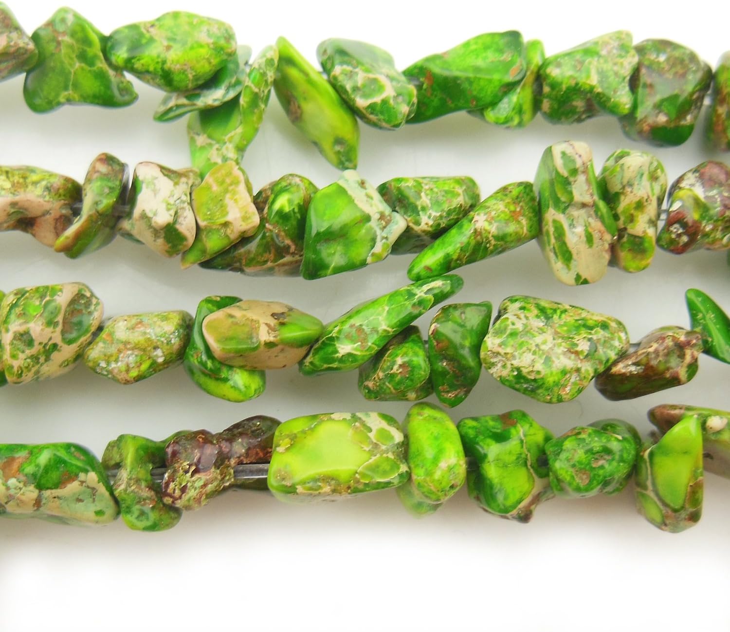 COIRIS 15'' Strand 9-14MM Real Natural Imperial Jasper Chips Stone Loose BeadsS for Necklace Jewelry DIY Making Design (St-1067)