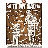 Fiodrimy Gifts for Dad Blanket Fathers Day Birthday Gifts for Men, Best Dad Gifts from Daughter Son Birthday Gift Throw Blankets for Bedding Sofa 50 * 60 Inch