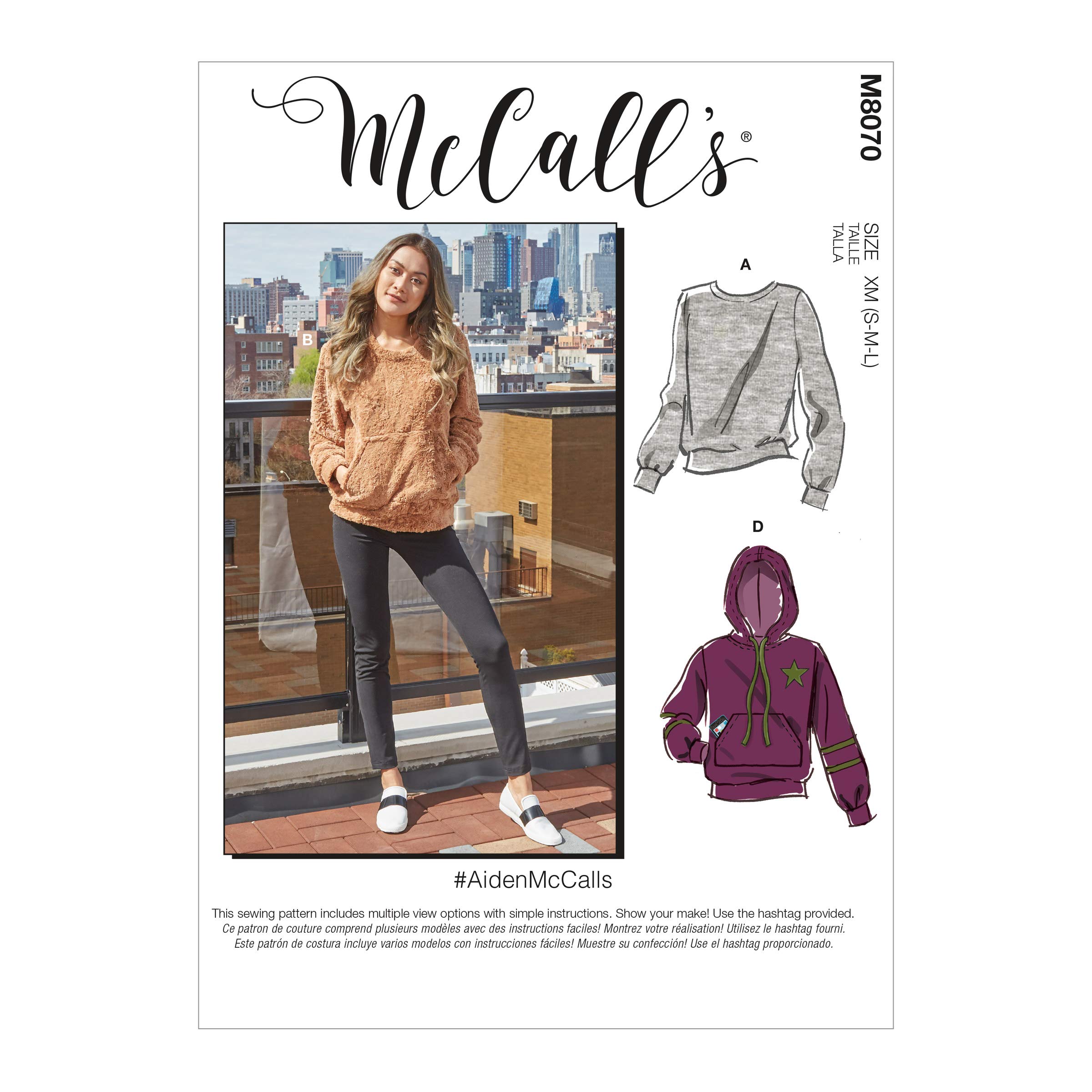 McCall's Pattern M8070XM Misses' and Mens Tops XM (SML-MED-LRG), Various