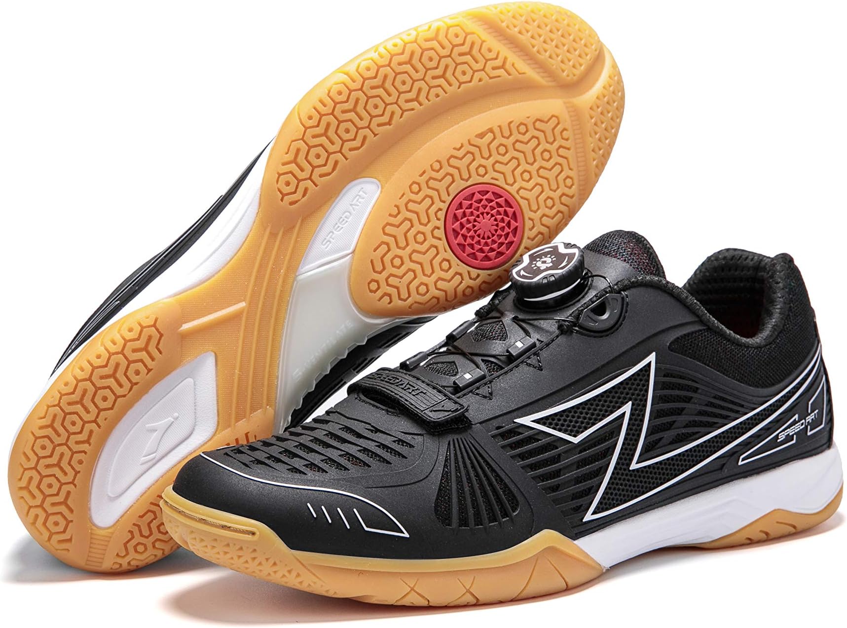 Speedart โ
ก Sports Shoes,Automatic Lacing System,Excellent Performance and Lightweight Shoes, Breathability and Nonskid Shoes.for Table Tennis Badminton Tennis Cricket