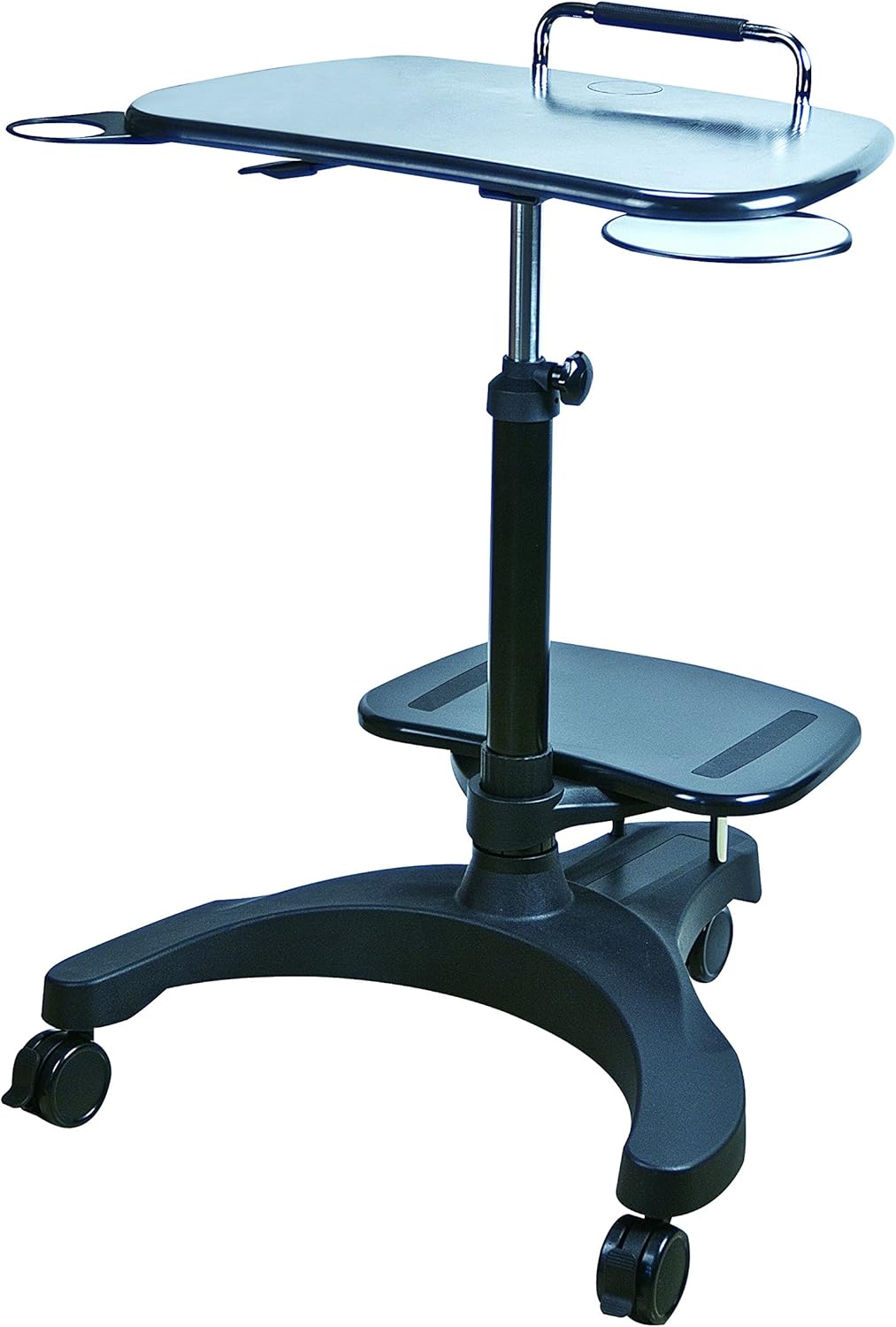 Aidata Ergonomic Sit-Stand Mobile Laptop Cart Work Station with Printer Shelf (Model: LPD009P): Computers & Accessories