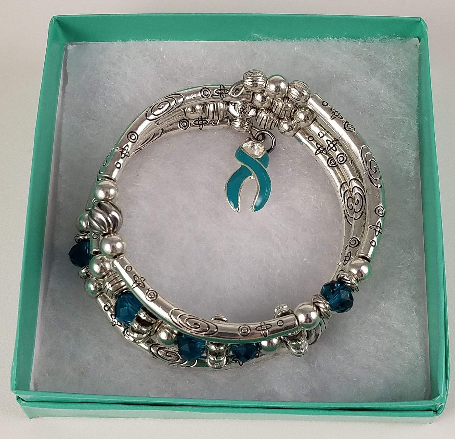Ovarian Cancer Awareness Spiral Coil Wrap