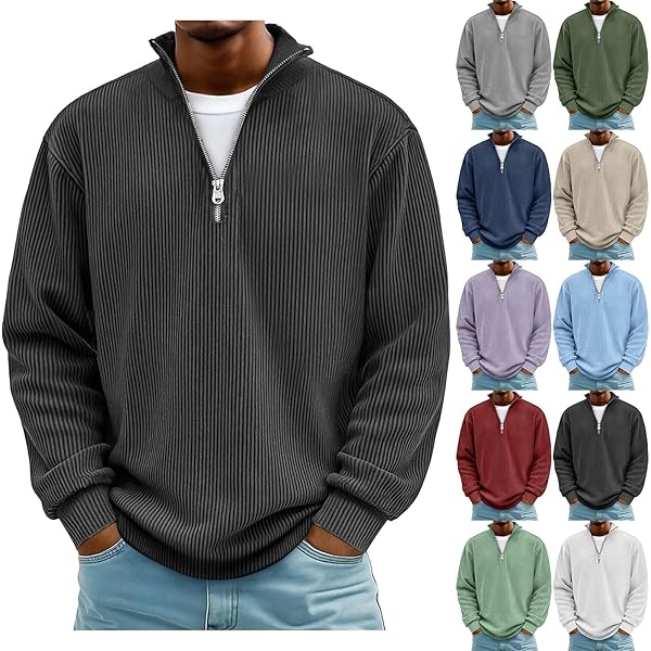 Mokaloha Men's Waffle Henley Shirts Casual Ribbed Stand Collar T