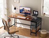 HOMIDEC 140 cm Computer Desk with Drawers and Headphone Hook view 2