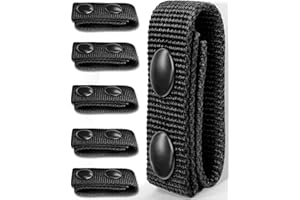 TIEEC Belt Keepers for Duty Belt - Duty Belt Accessories 2" - Prevent Scattering Keepers - Wide Tactical Belt Clips for Police, Security & Law Enforcement Gear(6Pcs