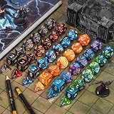 QMay Polyhedral Dice Set 7 Sided DND MTG 20 Sets 140pcs with Pouch view 5