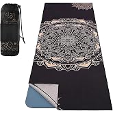 MoKo Yoga Towel, Non-Slip Quick-Dry Mat Towel, 74.4 x 27.4 in, Lotus | Quick-dry yoga mat towel has corner pockets to stay in place for Bikram, Pilates, gym sessions, picnics, or beach use