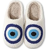 HIPINISS Womens Mens Slippers Retro Memory Foam Cute Cartoon Plush Fluffy Warm Fur Lined slippers Indoor House Home Winter Shoes