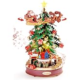 Rolife 3D Puzzles for Adults Wooden Musical Christmas Tree 15.7" Model Building Kit Decoration Crafts for Adults Gifts for Boys Girls