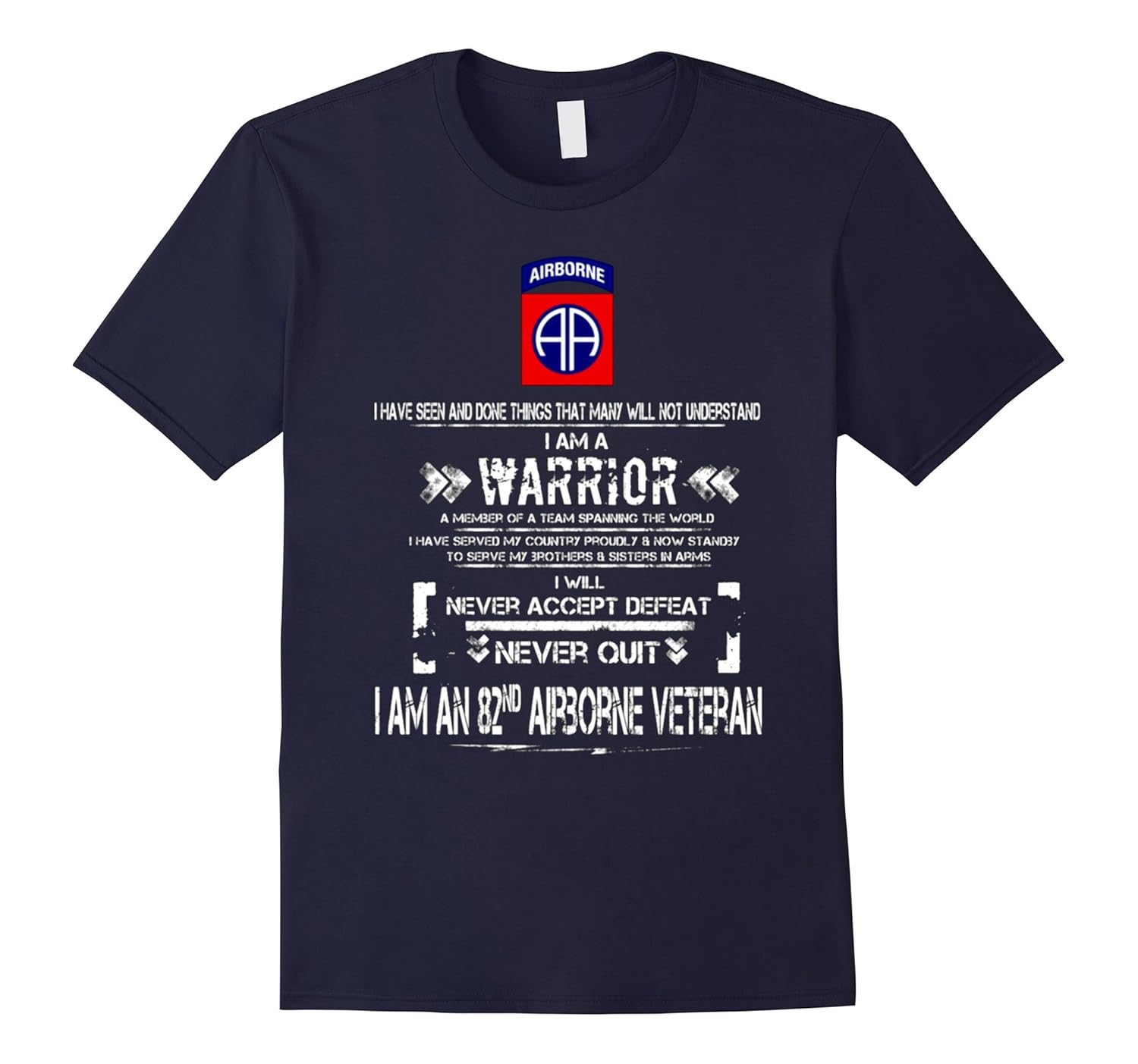 I AM A 82nd Airborne Veteran Tshirt-Rose