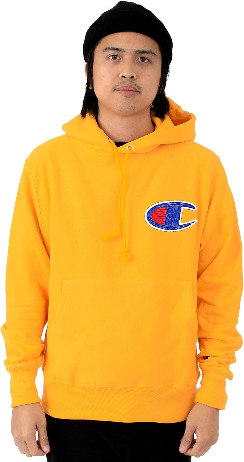 champion big c chain stitch reverse weave hoodie sweatshirt
