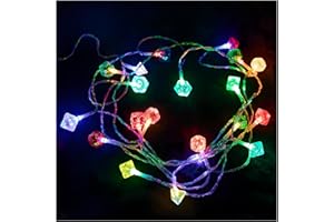 MillMB Decorative Multicolor String Lights with Unique Polyhedral Dice Design (20-Light with Dice,USB Powered)