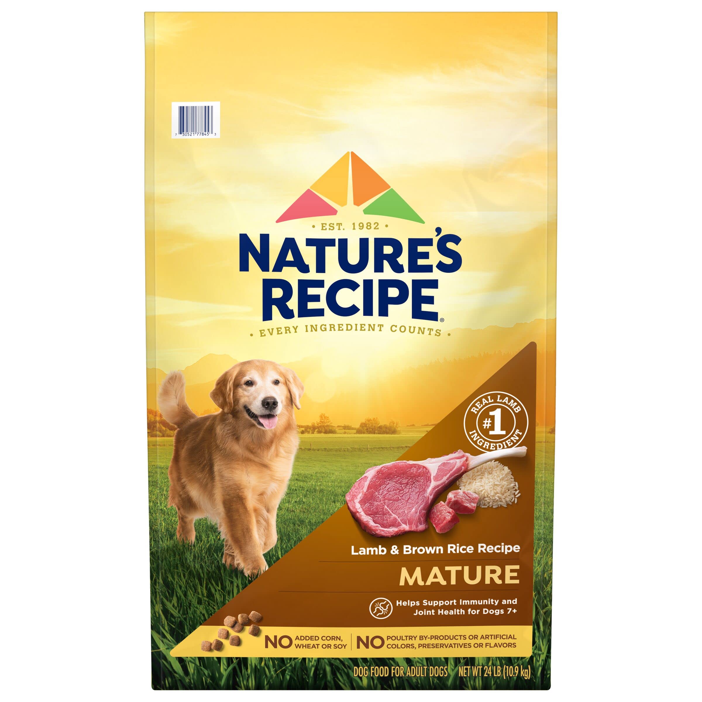 Nature’s Recipe Mature Lamb & Brown Rice Recipe Dry Dog Food, 24 lb. Bag Image