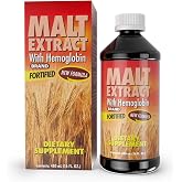 Malt and Hemoglobin Extract - Nutritional Supplement for Energy &amp; Vitality (16 Fl Oz/Pack of 1)
