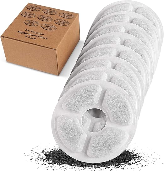 Cat Water Fountain Filter Replacement, 8 Pack Cat Fountain Filter