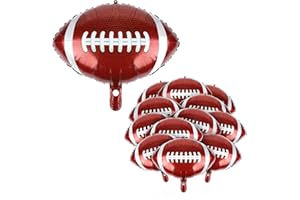 eggigi 15Pcs Rugby Balloons Party Decor, Football Themed Foil Balloons Set 52x48cm Large Sport Party Decorations Atmosphere S