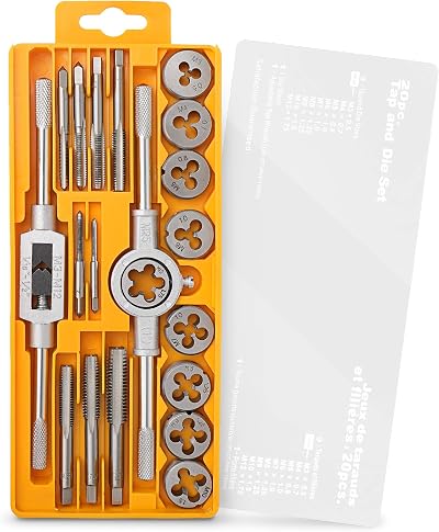 Hi-Spec 20pc Metric Tap & Die Set M3-M12 Tapping Tool Kit
