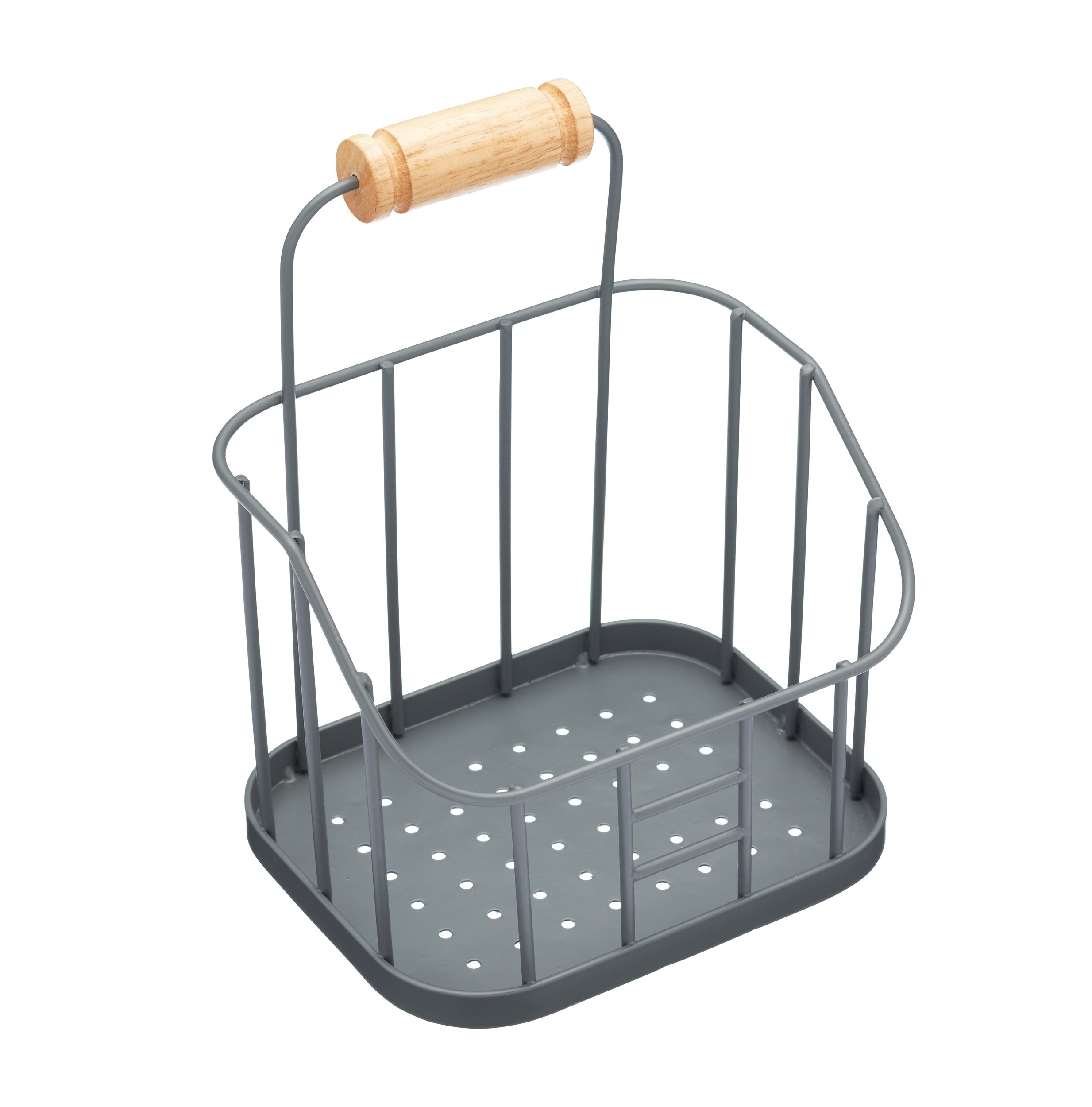 KitchenCraft Living Nostalgia Wire Sink Tidy, 18 x 14 x 21.5 cm (7" x 5.5" x 8.5") - Grey