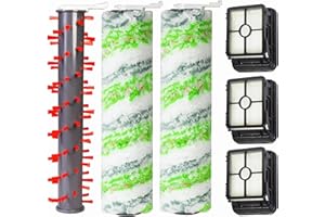 Replacement Brush Rolls & Filters for Bissell CrossWave Max 2554, 2554A, 2590, 2593 & HydroSteam 3515 Series, 3 Multi Surface