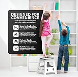 Zeno 16 Inch Step Stool Folding Stool Heavy Duty White view 5
