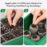 MIXC Seed Trays 10 Pack 120 Cells with Lids Reusable Germination Kit PET Plastic view 6