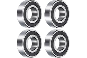 uxcell 1630-2RS Deep Groove Ball Bearing, 4pcs 3/4" x 1-5/8" x 1/2" Hign Carbon Chrome Steel Z2 Double Rubber Sealed Bearing 