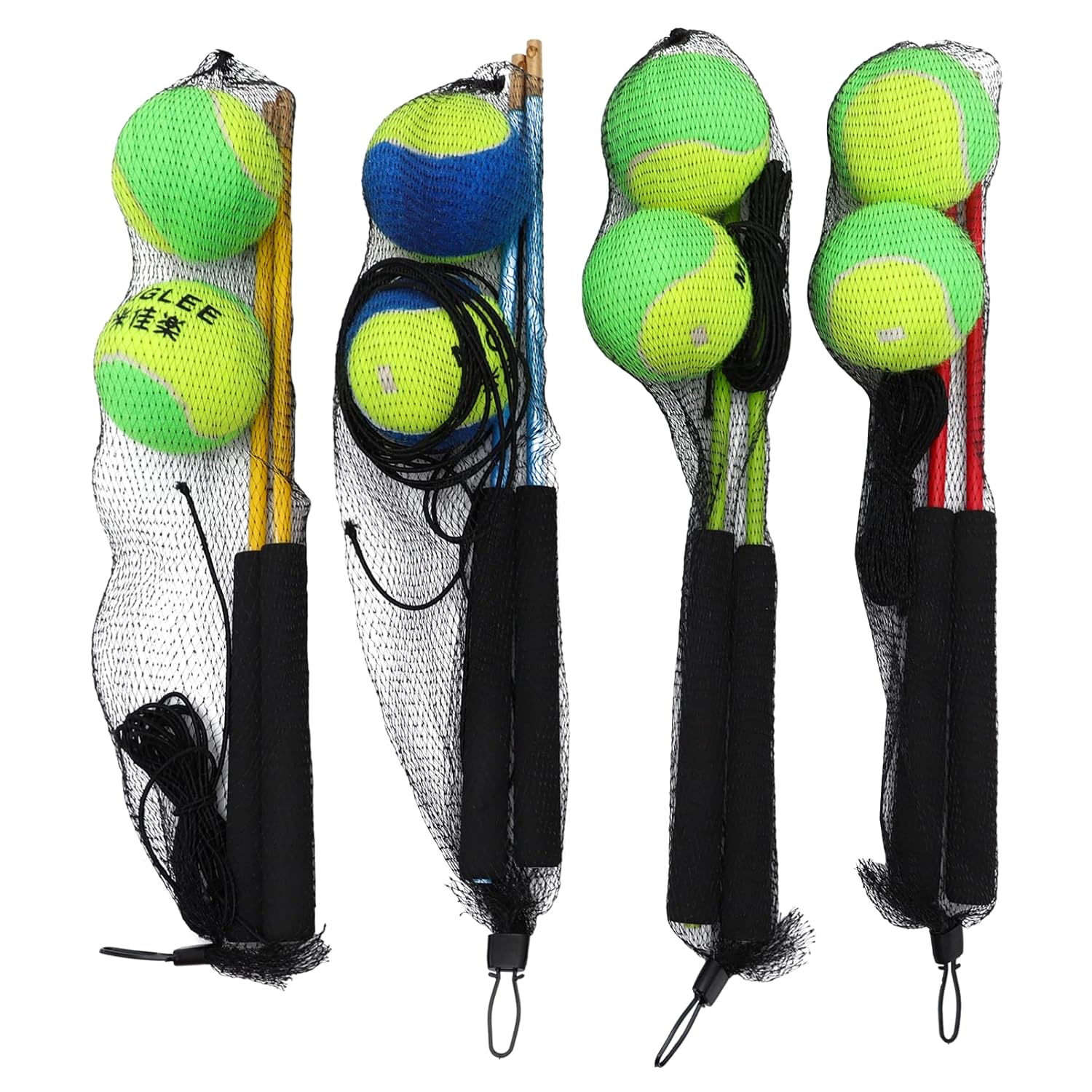 Toyvian 4 Pairs Zip Ball Game Sliding Ball Fitness Game for Kids Ball Upper Body Workout Set for