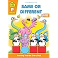 School Zone Same or Different Workbook: 32 Pages, Preschool, Kindergarten, Words, Letters, Colors, Matching, Compare and Contrast, Ages 3 to 5 (Get Ready! Book Series)