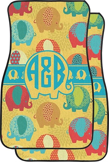 Amazon Com Rnk Shops Cute Elephants Car Floor Mats Front
