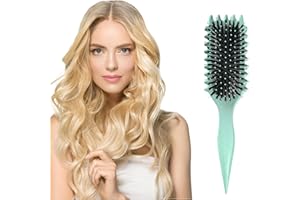 Curly Hair Brush for Women Men, Curl Defining Brush Curling Roll Hair Combs for Shaping Defining Curls and Blowout Teasing (G