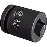 SUNEX 1/2" Drive 5/8" Hex Impact Socket - Heavy Duty Chrome Molybdenum Steel