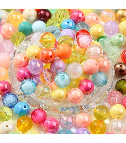1000 Cuentas Redondas De Acrílico Rojo Liso De 0.236 Pulgadas Para Hacer Collares Y Pulseras, Suministros Para Manualidades