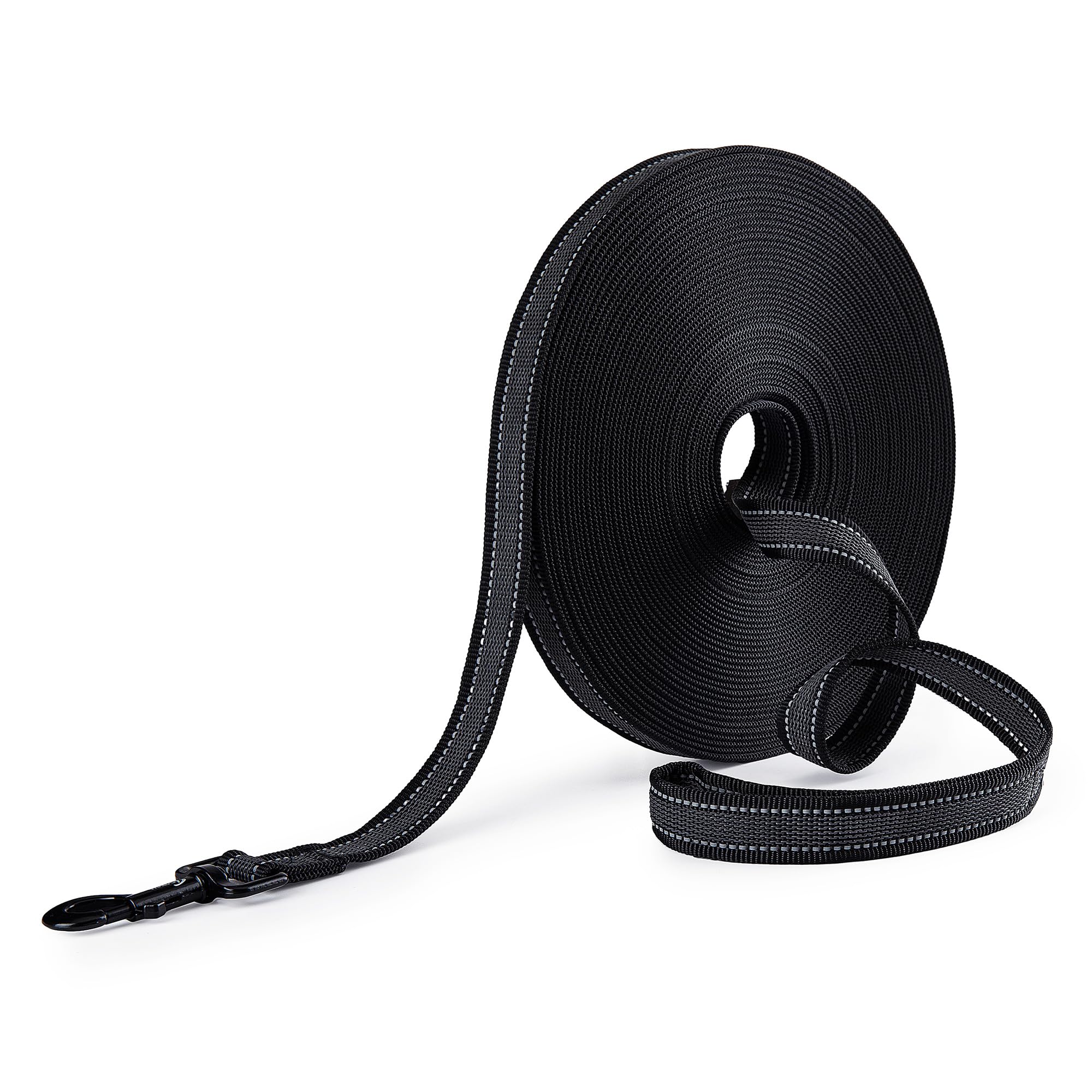 Toozey Dog Training Leads with Anti-Slip Rubbers and Reflective Stips, 5m 10m 15m 20m Soft and Strong Nylon Long Line Dog Lead for Small Medium Large Dogs, 20m x 2.5cm