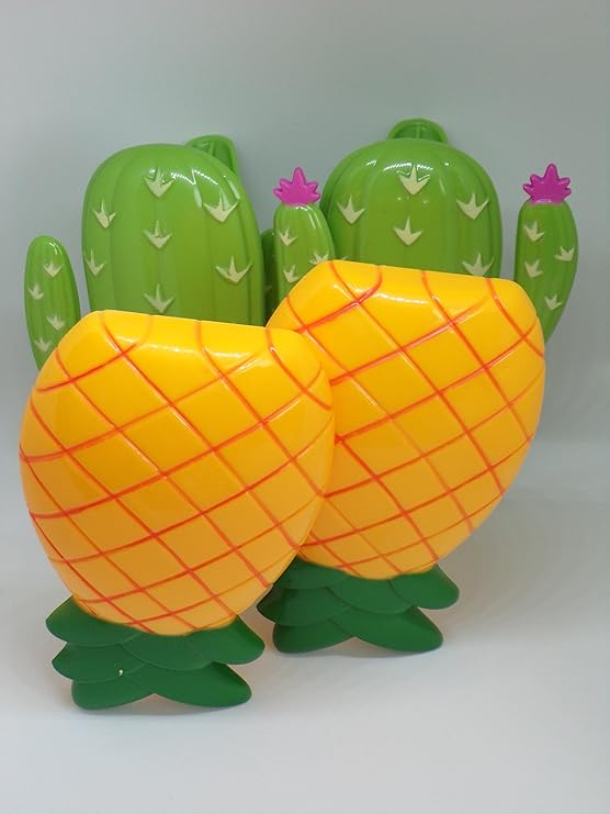 Strandtuch Clips Boca Stil – 2 Paar Ananas und Kaktus